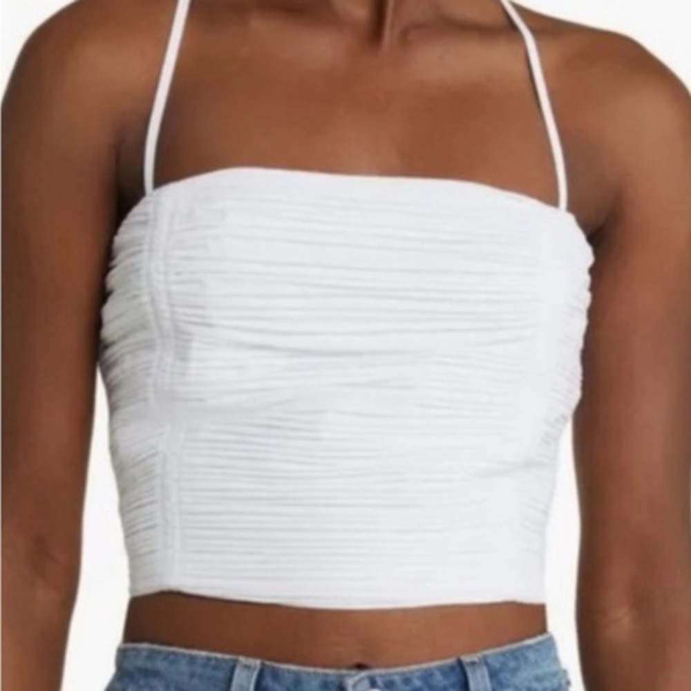 Madewell White Striped Women’s Crop top Size 12